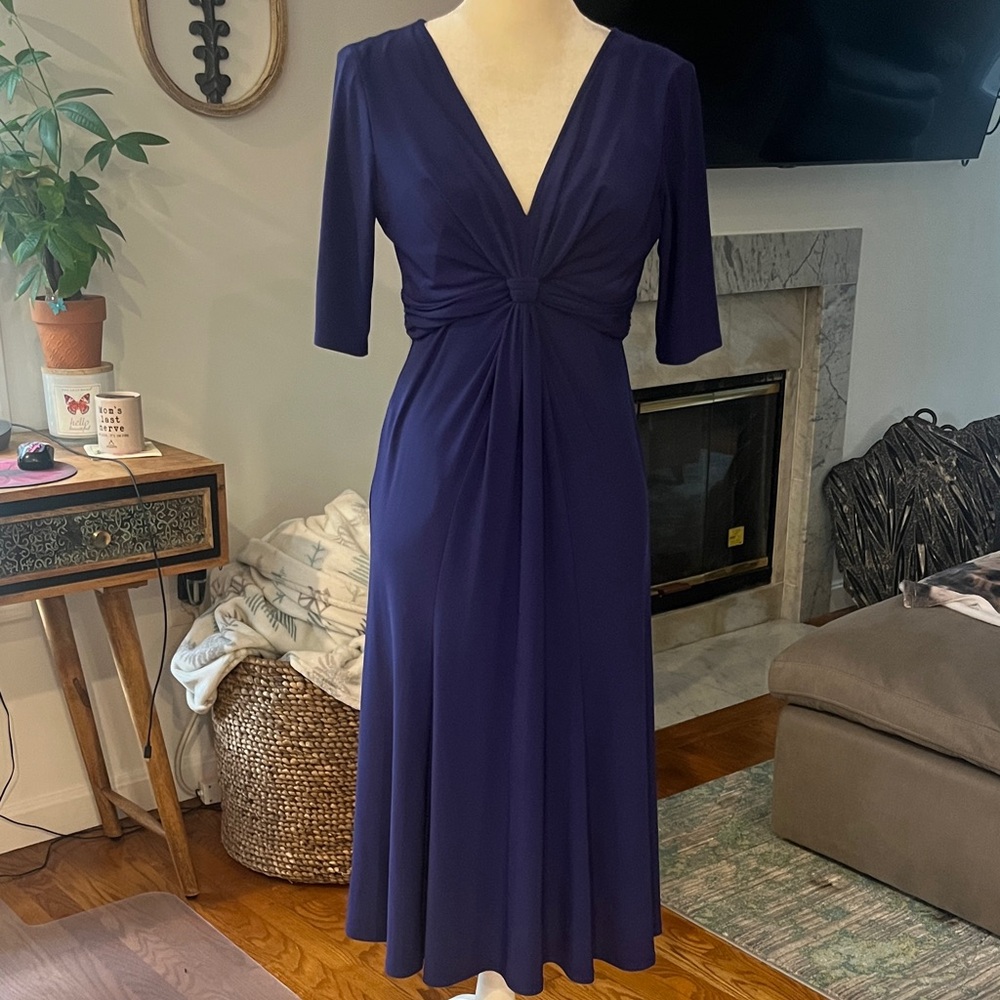 Jones New York Elegant Navy Midi Dress